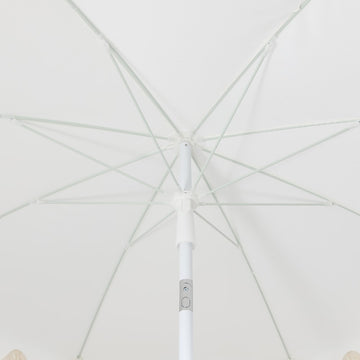 Mariner 6.5 ft. Classic Cottage Fringe Tassel Market Beach Umbrella
